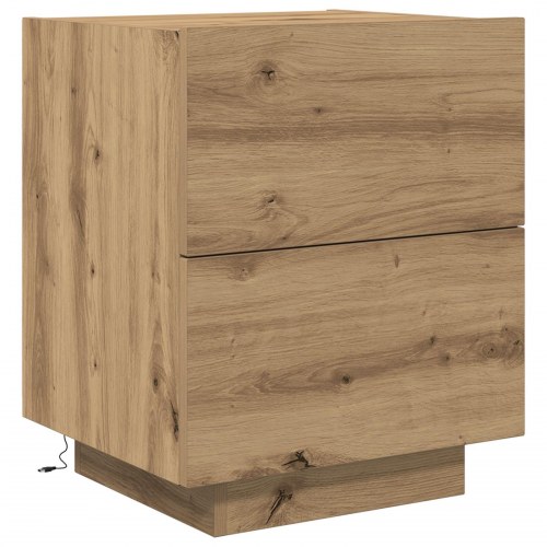 Natbord med LED-lys Artisan Eg 45x40x55 cm