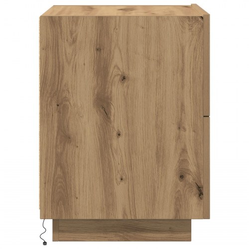 Natbord med LED-lys Artisan Eg 45x40x55 cm