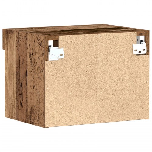 Vægharmonier med LED Lys 2 stk Gammelt Træ 40x30x30 cm