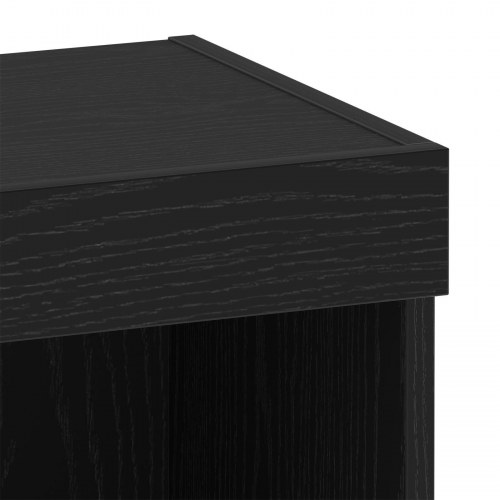 Væghylder med LED Lys 2 stk Sort Eg 40x30x30 cm
