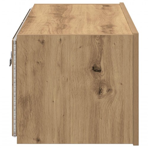 TV Vægskab med LED Lys Artisan Eg 80x35x31 cm