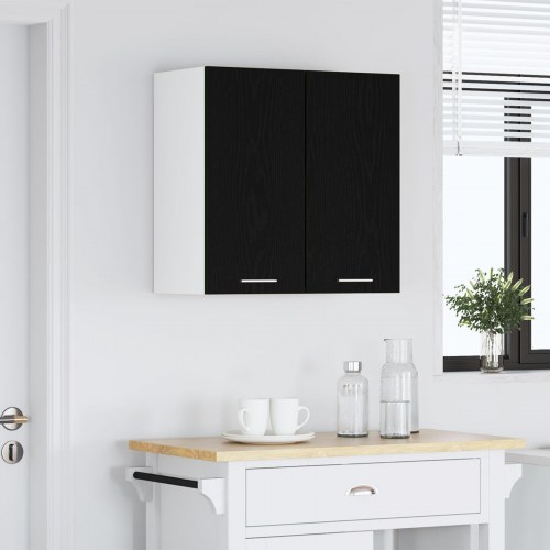 Sort Eg Hængeskab 60x31x60 cm Lavet af Konstrueret Træ