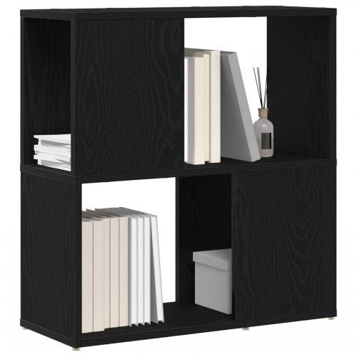 Bogreol i Sort Eg 60x24x63 cm - Konstrueret træ