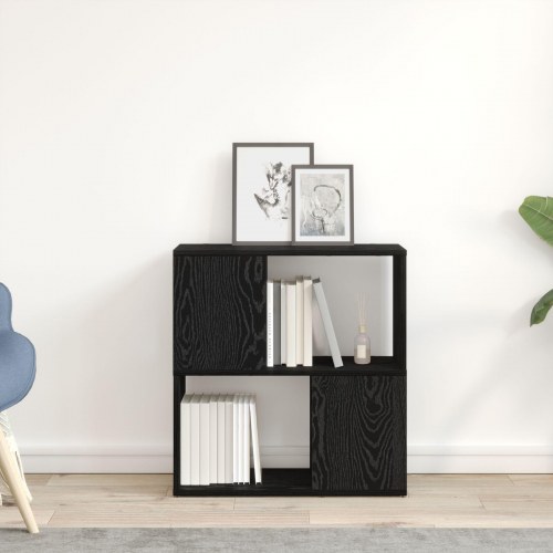 Bogreol i Sort Eg 60x24x63 cm - Konstrueret træ