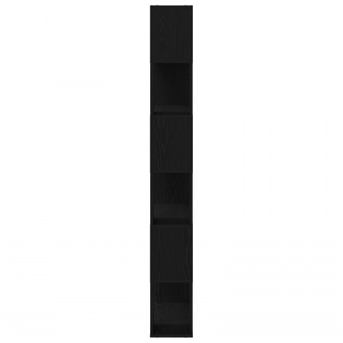 Bogreol Sort Eg 80x24x186 cm Konstrueret Træ