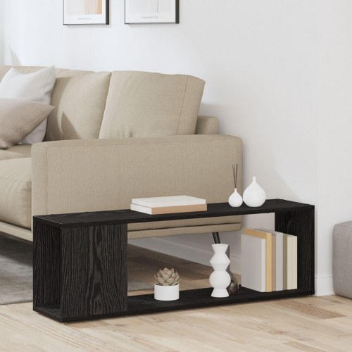 Bogreol i Sort Eg 100x24x32 cm lavet af konstrueret træ