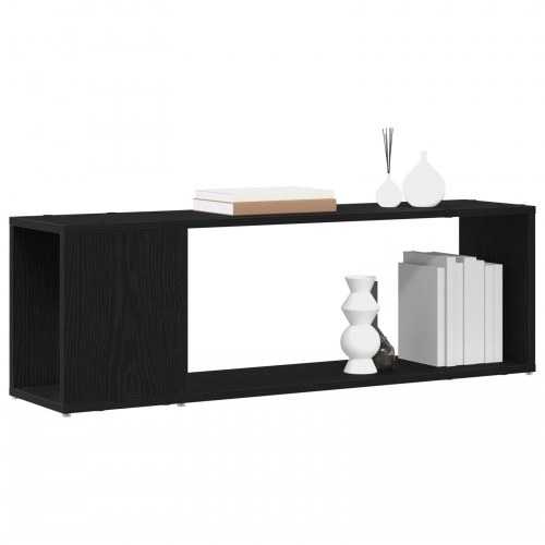 Bogreol i Sort Eg 100x24x32 cm lavet af konstrueret træ