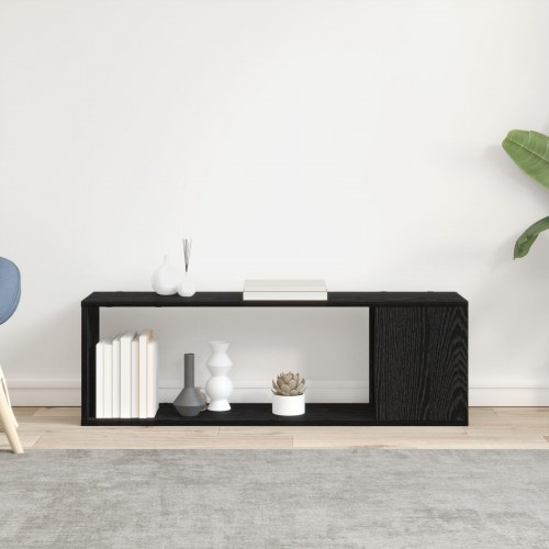 Bogreol i Sort Eg 100x24x32 cm lavet af konstrueret træ