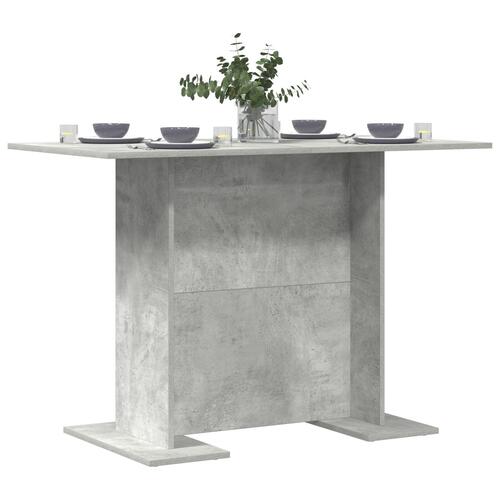 Spisebord Beton Grå 110x60x75 cm Konstrueret Træ