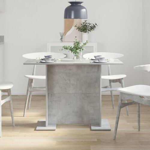 Spisebord Beton Grå 110x60x75 cm Konstrueret Træ