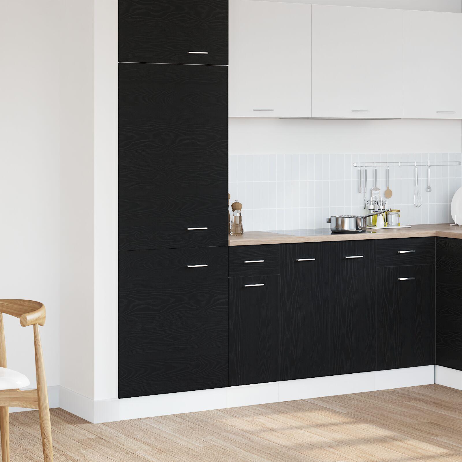 Sort Eg Skuffe Bundskab - 30x46x81.5 cm