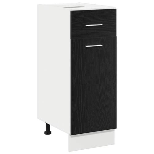 Sort Eg Skuffe Bundskab - 30x46x81.5 cm