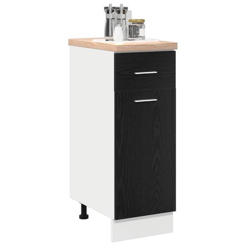 Sort Eg Skuffe Bundskab - 30x46x81.5 cm