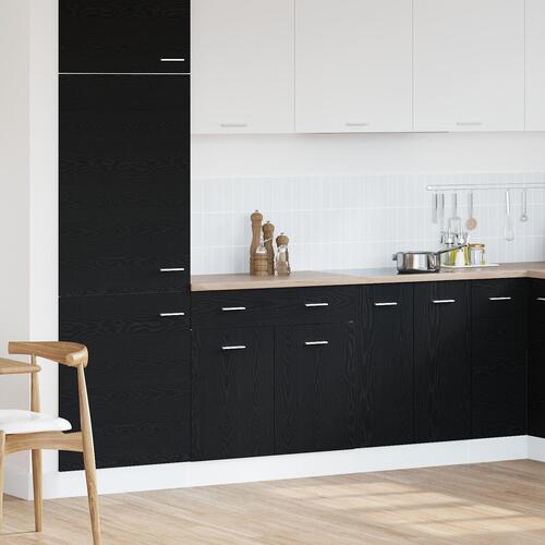Skab med Skuffe i Sort Eg, 80x46x81.5 cm, Lavet af Konstrueret Træ