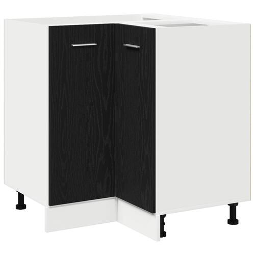 Sort Eg Hjørnebundskab - 75.5x75.5x81.5 cm