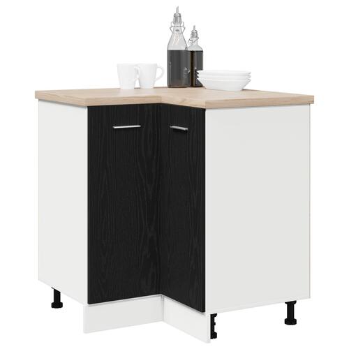 Sort Eg Hjørnebundskab - 75.5x75.5x81.5 cm