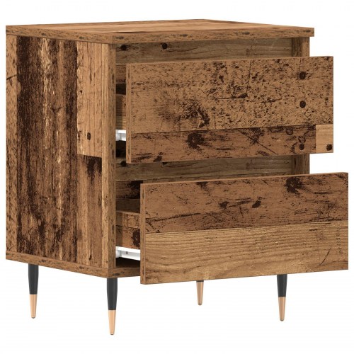 Sengebord Gammelt Træ 40x35x50 cm Ingeniørtræ