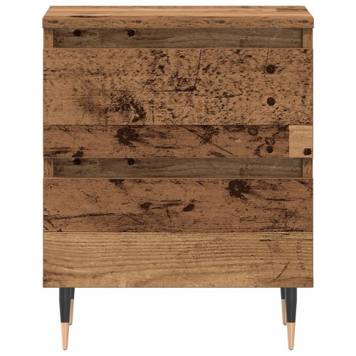 Sengebord Gammelt Træ 40x35x50 cm Ingeniørtræ
