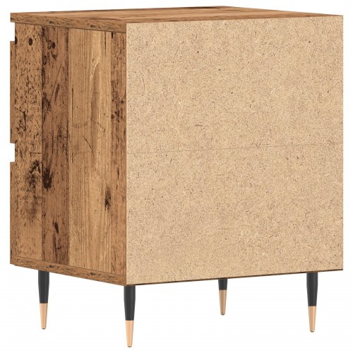 Sengebord Gammelt Træ 40x35x50 cm Ingeniørtræ