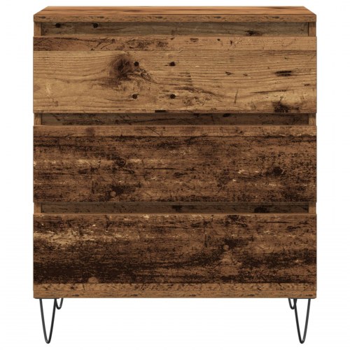 Skab med Skuffer Gammelt Træ 60x35x70 cm Konstrueret Træ
