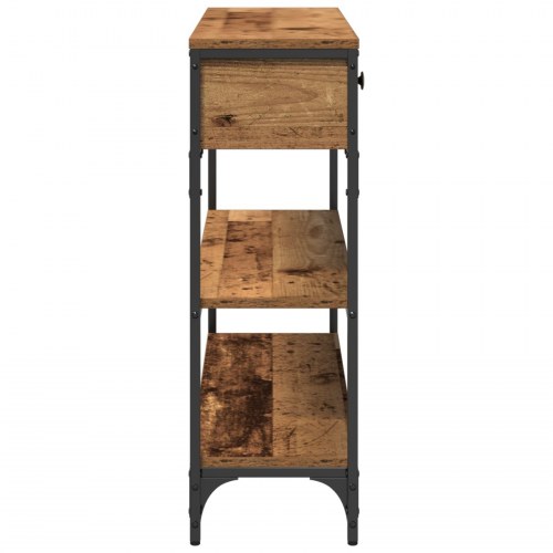 Konsolbord Gamle Træ 100x25x75 cm Ingeniørtræ og Stål