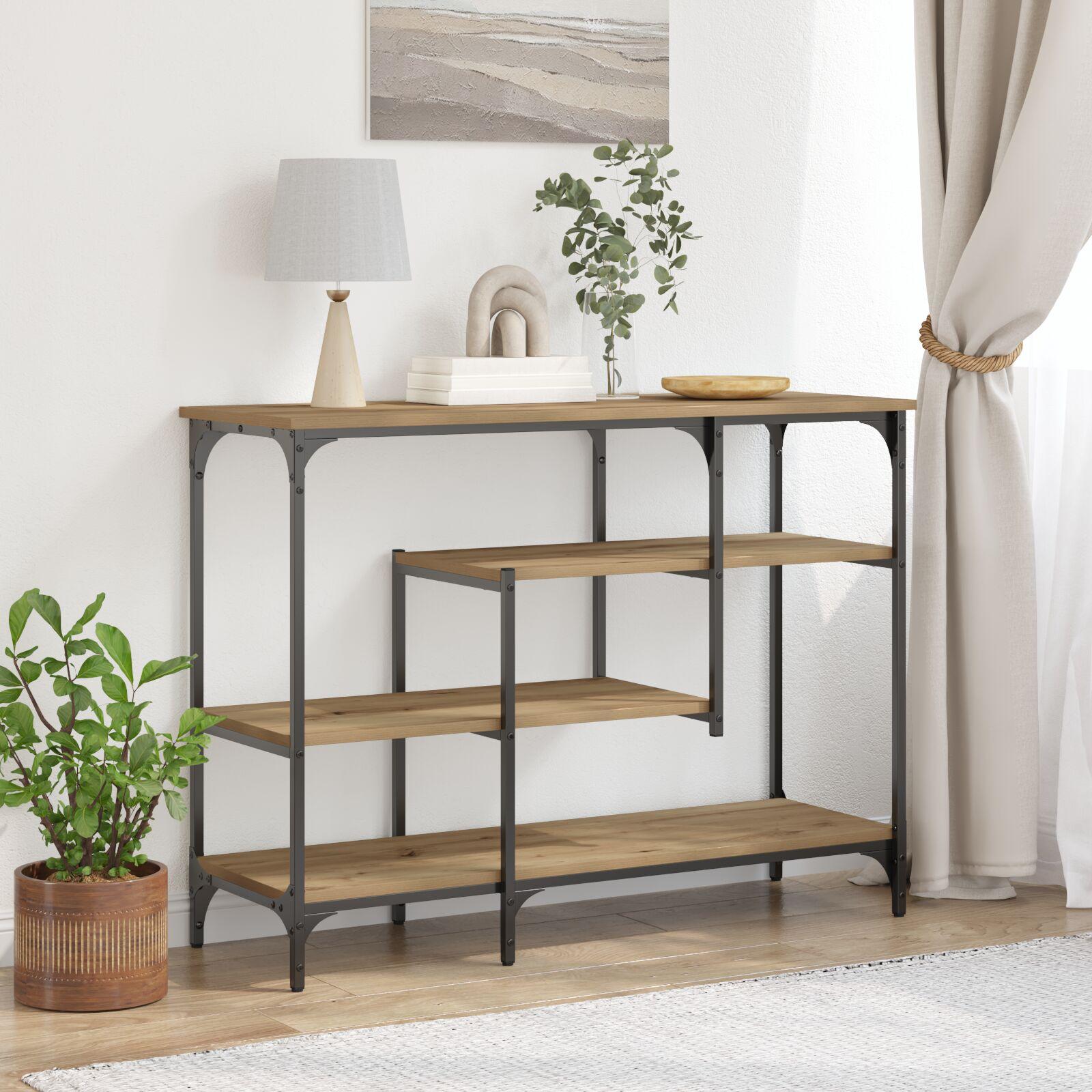 Konsolbord artisan eg 100 x 35 x 75 cm Laminat træ og metal