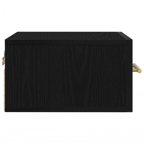 Sengbord Vægmonteret Sort Eg 35x35x20 cm