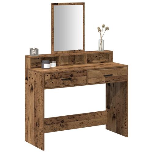 Dressing Table med Skuffer Gamle Træ 100x41x140 cm
