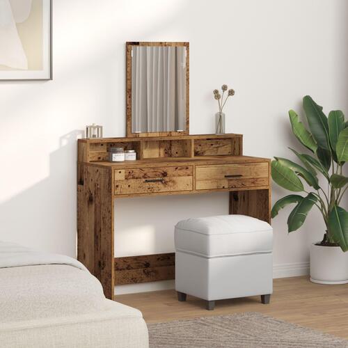 Dressing Table med Skuffer Gamle Træ 100x41x140 cm