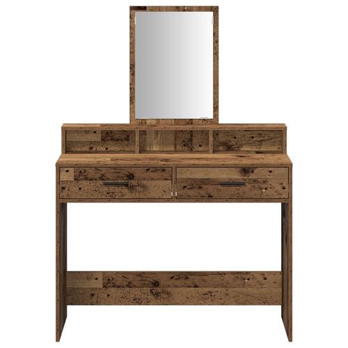 Dressing Table med Skuffer Gamle Træ 100x41x140 cm
