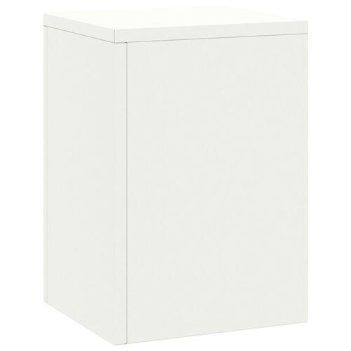 Udendørs Planteholdere Søjle 2 stk Hvid 24x24x35 cm Stål