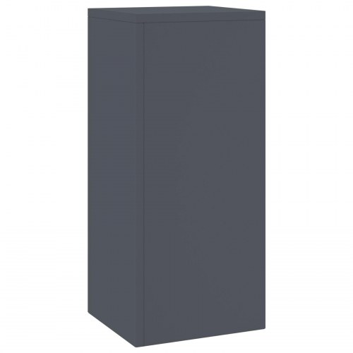 Udendørs Planteholdere Søjle 2 stk Antracitgrå 24x24x55 cm Stål