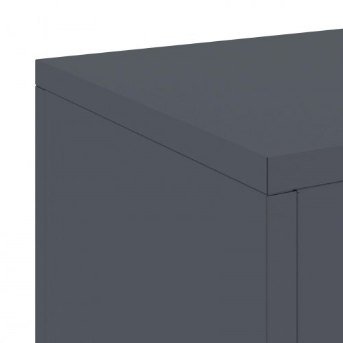 Udendørs Planteholdere Søjle 2 stk Antracitgrå 24x24x55 cm Stål