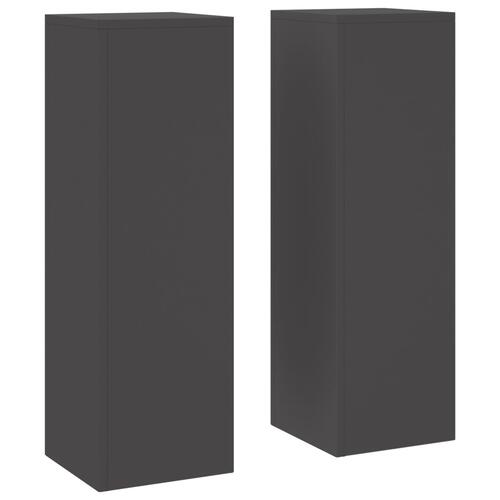 Udendørs Planteholdere Søjle 2 stk Sort 24x24x75 cm Stål
