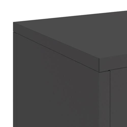 Udendørs Planteholdere Søjle 2 stk Sort 24x24x75 cm Stål