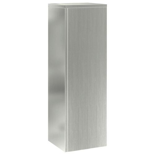 Udendørs Planteholdere Søjle 2 stk 24x24x75 cm Galvaniseret Stål
