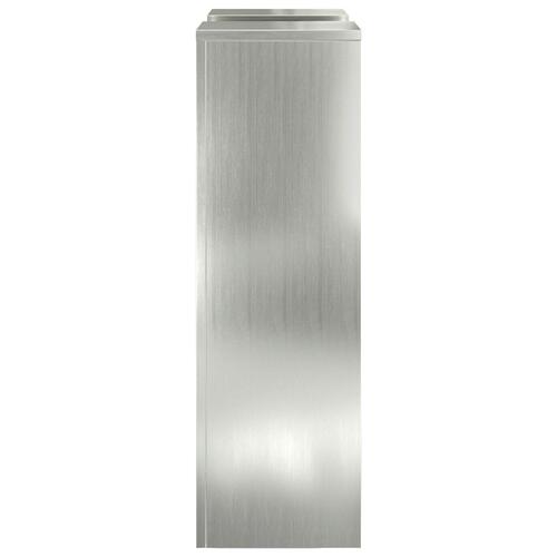Udendørs Planteholdere Søjle 2 stk 24x24x75 cm Galvaniseret Stål