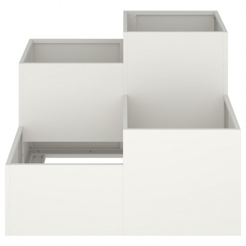 Havekrukke 80x80x60 cm Hvid Stål
