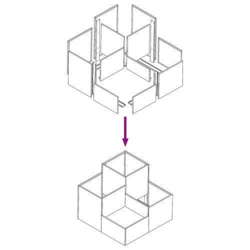 Havekrukke 80x80x60 cm Hvid Stål
