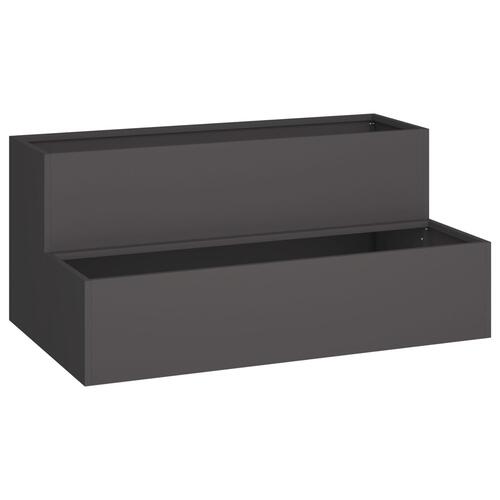Haveplante 2-lag 100x60x45 cm Sort Stål