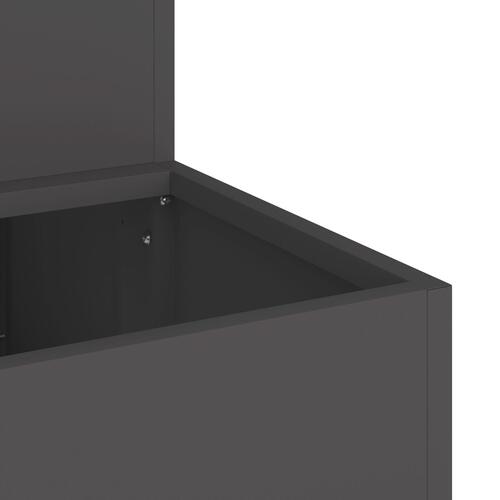 Haveplante 2-lag 100x60x45 cm Sort Stål