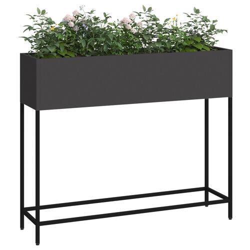 Højt Havebed 100x26x82 cm Sort Stål