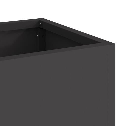 Højt Havebed 100x26x82 cm Sort Stål