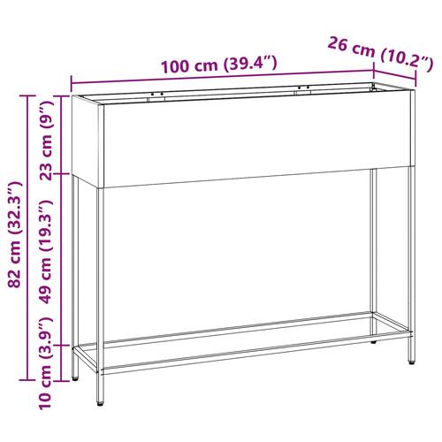 Hævet Havebed 100x26x82 cm Olivengrøn Stål