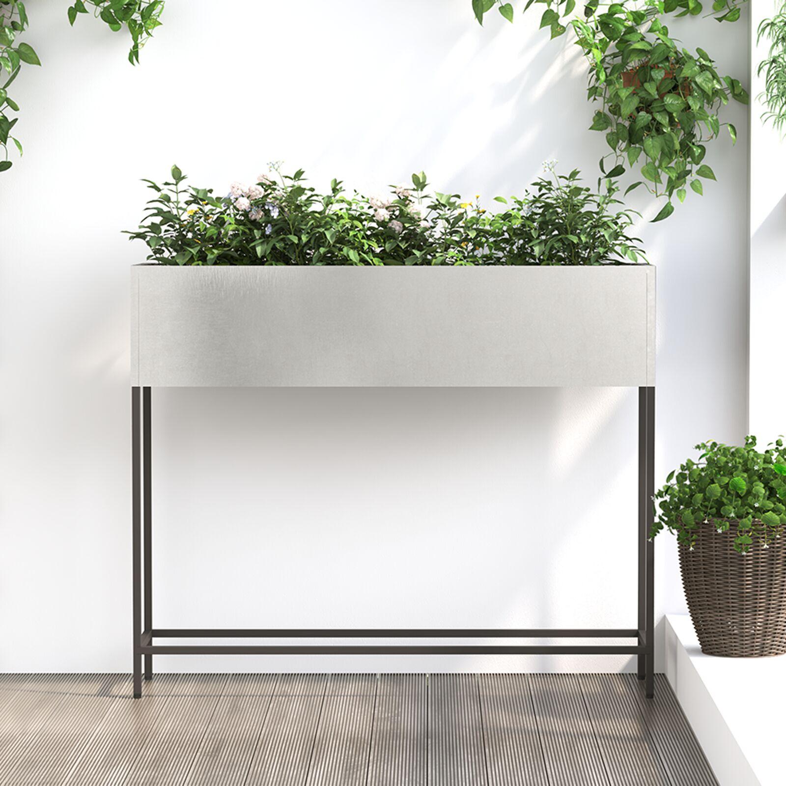 Hævet haveplante Sølv 100 x 26 x 82 cm Rustfrit stål