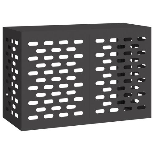 Aircondition Cover Sort 90x40x60 cm Stål