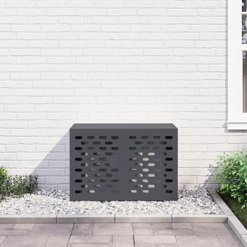 Airconditionbetræk Antracitgrå 90x40x60 cm Stål