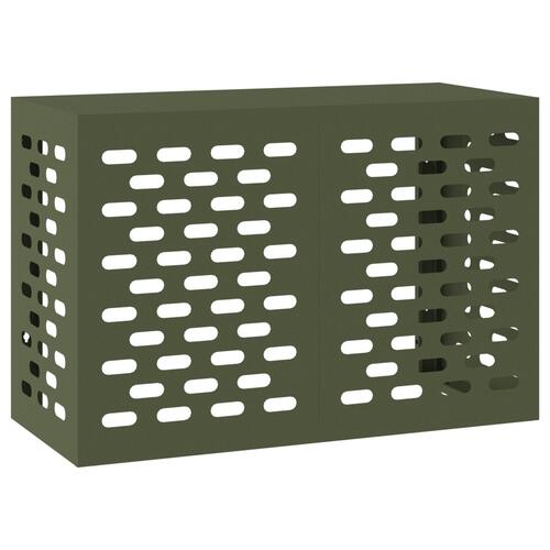 Aircondition Cover Olivengrøn 90x40x60 cm Stål
