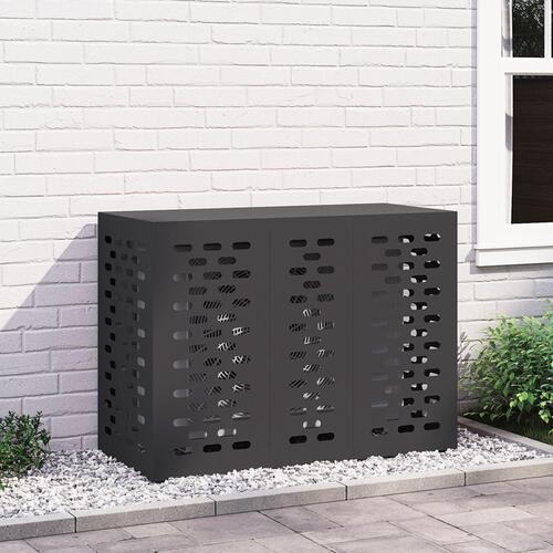 Aircondition Dække Sort 110x50x80 cm Stål