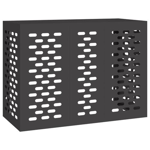 Aircondition Dække Sort 110x50x80 cm Stål